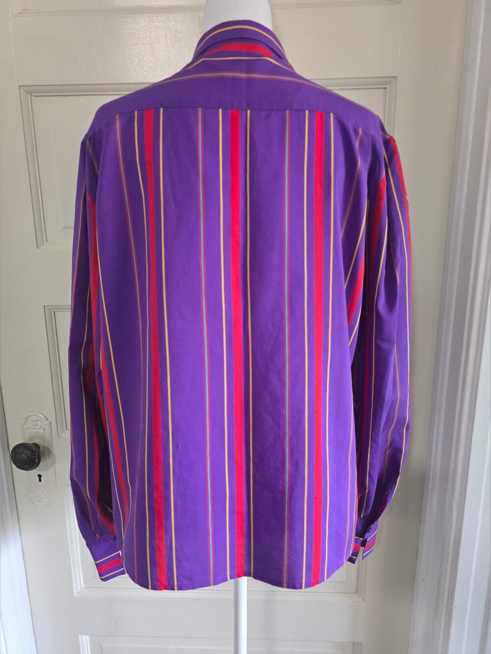 Vintage Josephine Purple Striped Button-Down Shirt - Picture 7 of 12